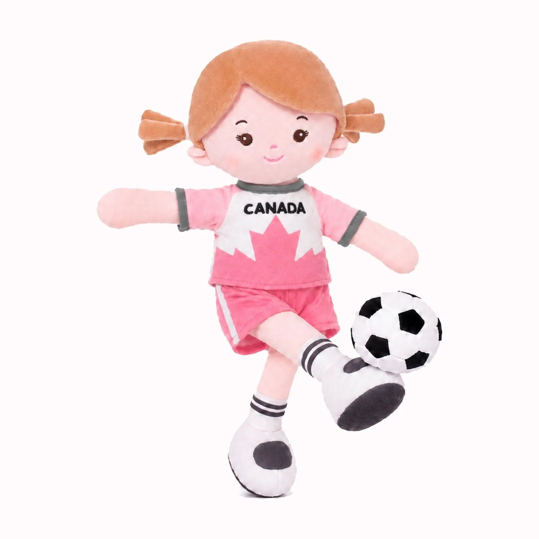 Personalized Soccer Girl - CAN (2 Skin Tones) - Modern Doll With Outfit