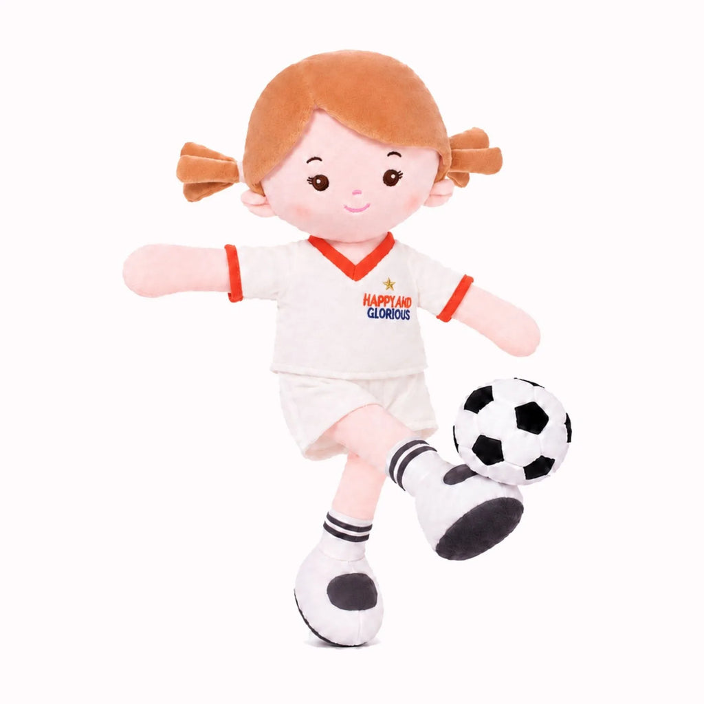Personalized Soccer Girl - ENG (2 Skin Tones) - Sweet Doll For Collectors