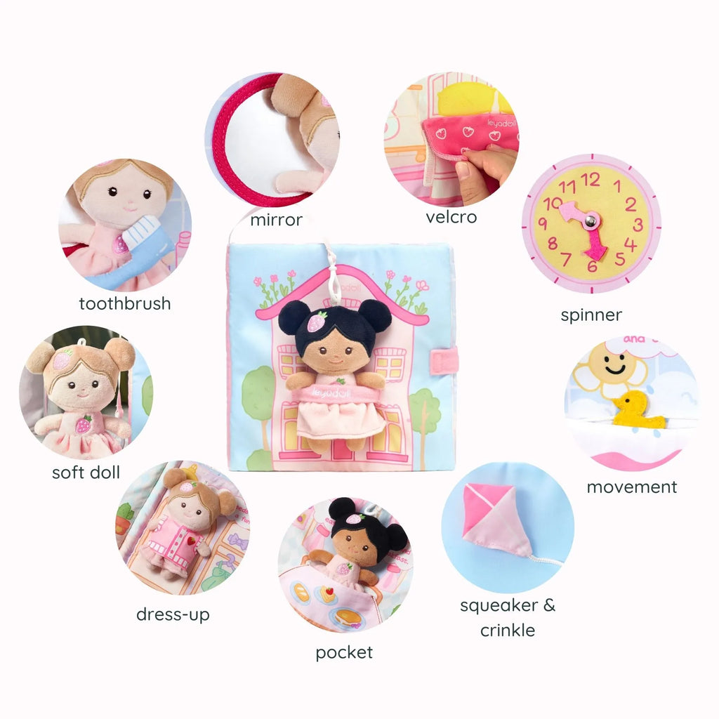 A Berry Special Day -  Personalized Montessori Soft Book - Adorable Doll With Accessories