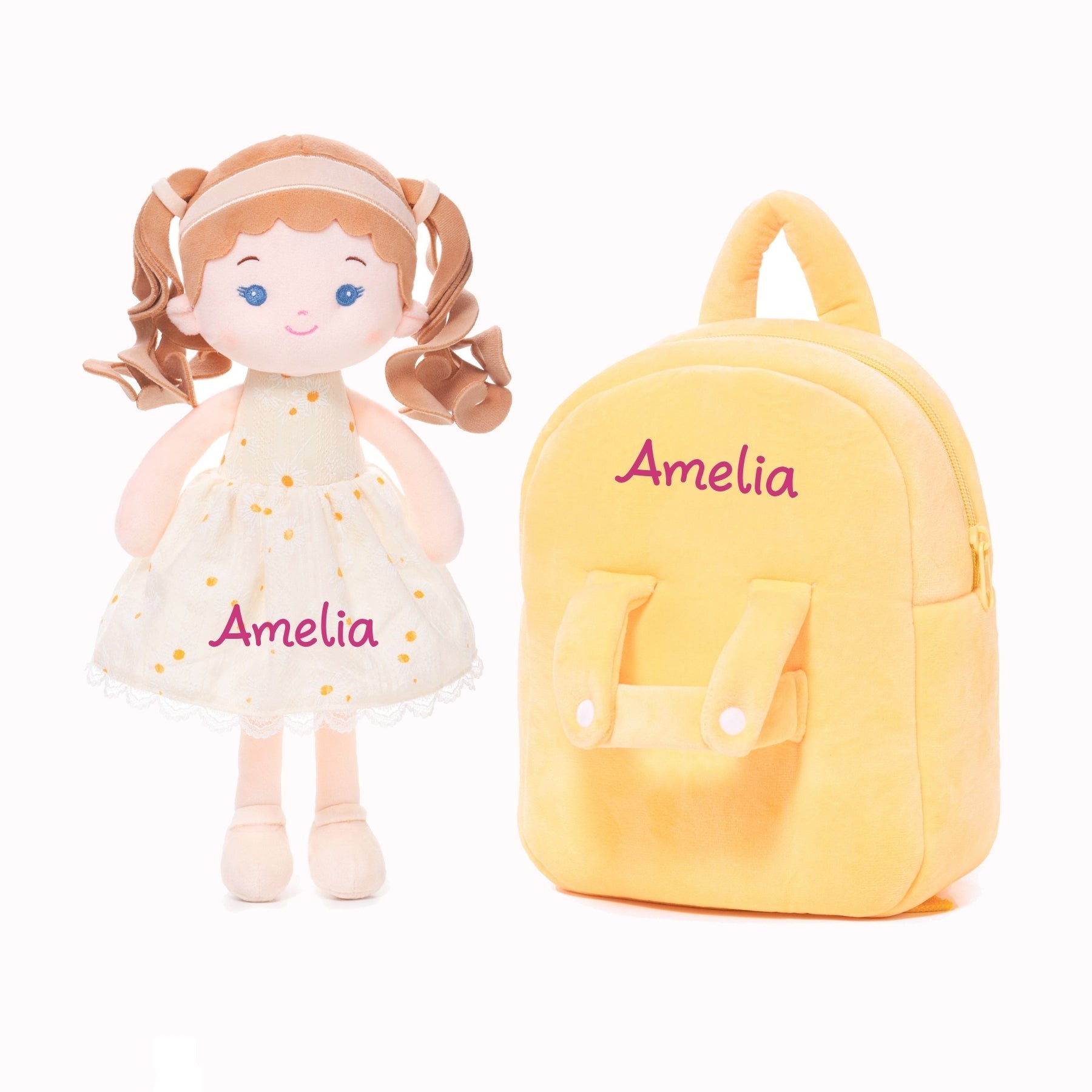 Personalized Doll Backpack - Stylish Plush Doll