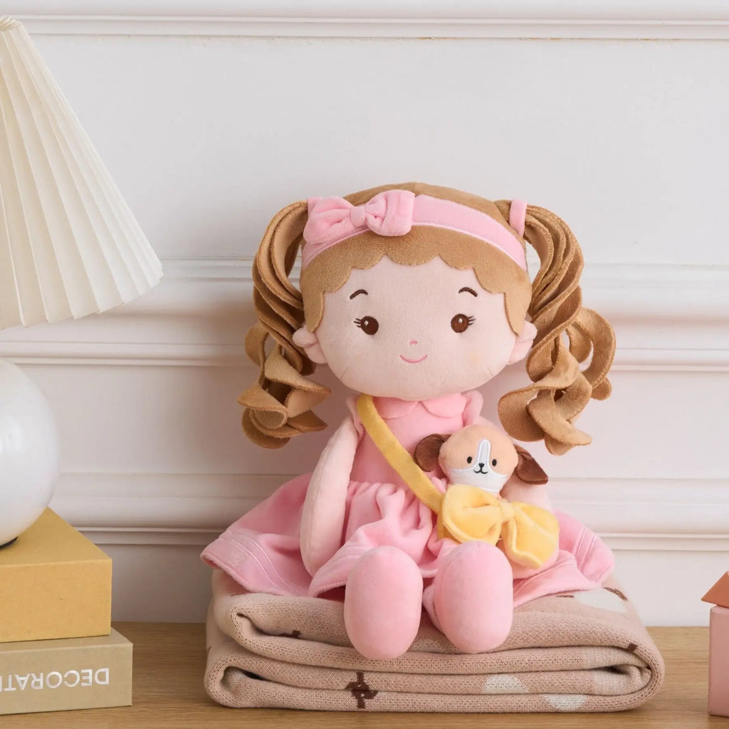 Leyadoll Soft Plush Personalized Leya Doll, My First Baby Doll - Cozy Doll For Display
