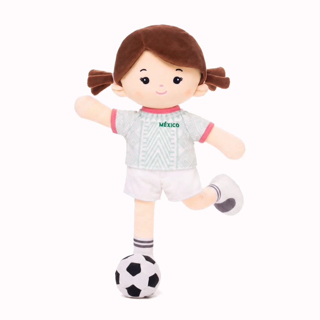 Personalized Soccer Girl - MEX (2 Skin Tones) - Cute Doll Starter Set