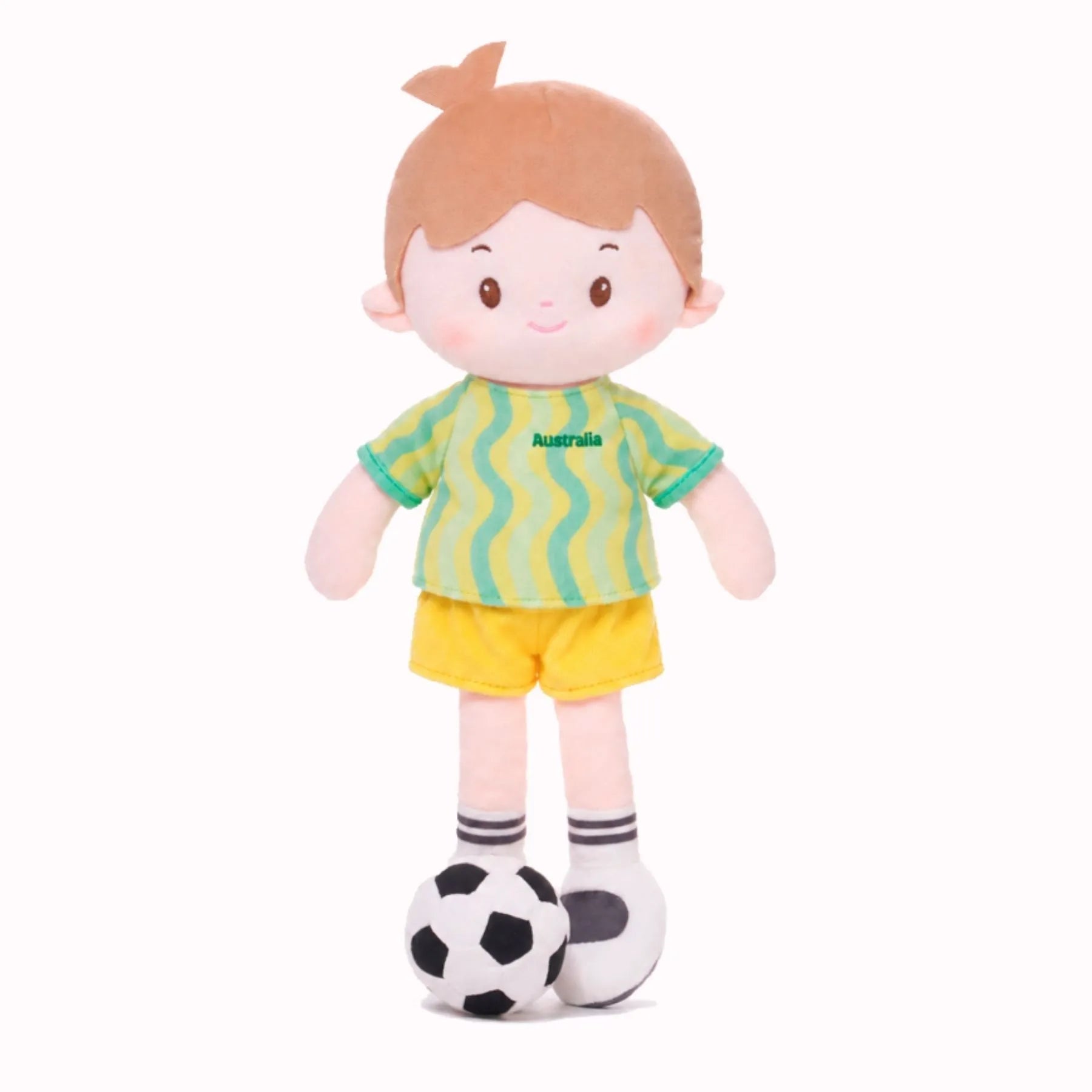 Personalized Soccer Boy - AUS (2 Skin Tones) - Lovely Dress Up Doll