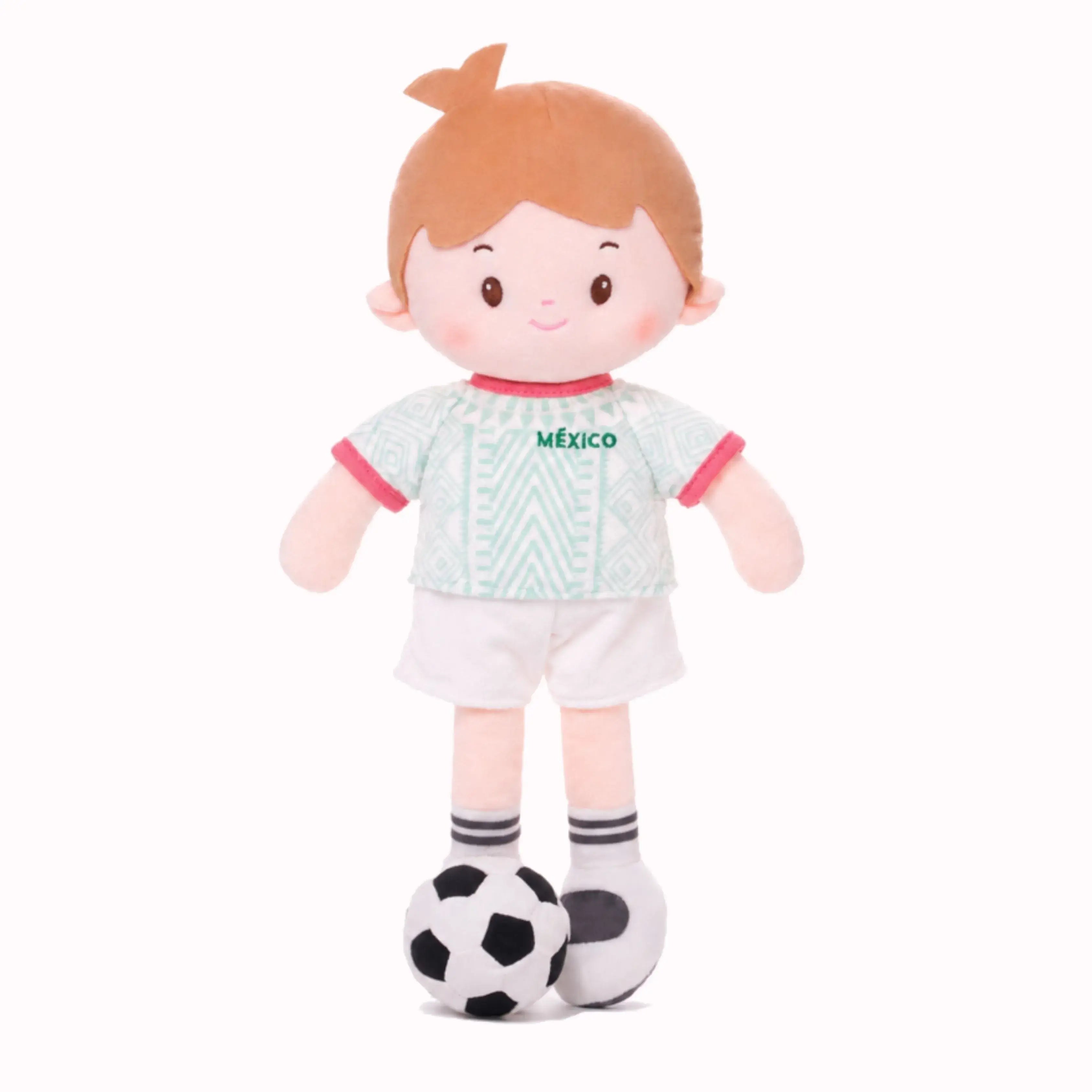 Personalized Soccer Boy - MEX (2 Skin Tones) - Stylish Doll Style Set