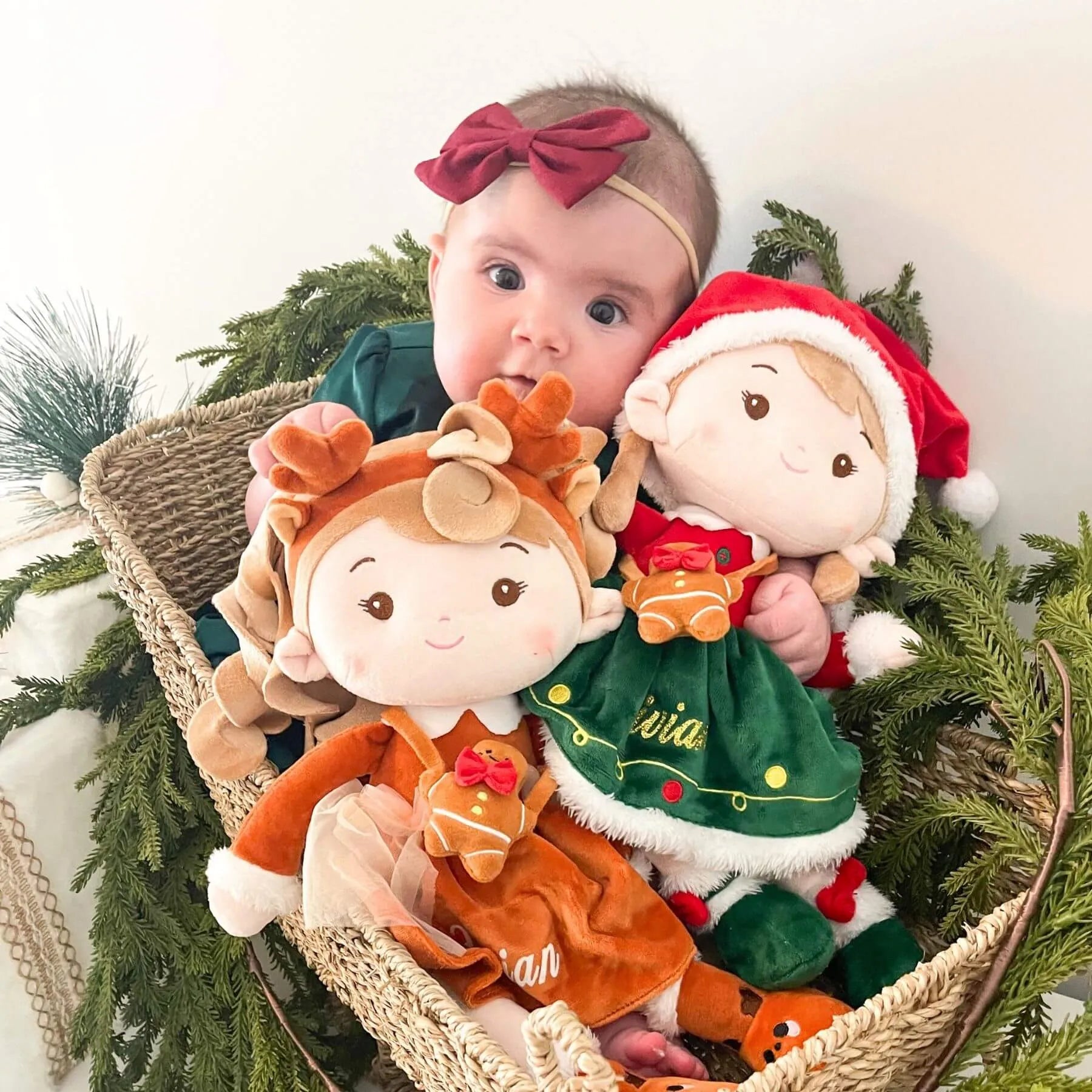Personalized Reindeer Girl - Charming Doll Clothes Set