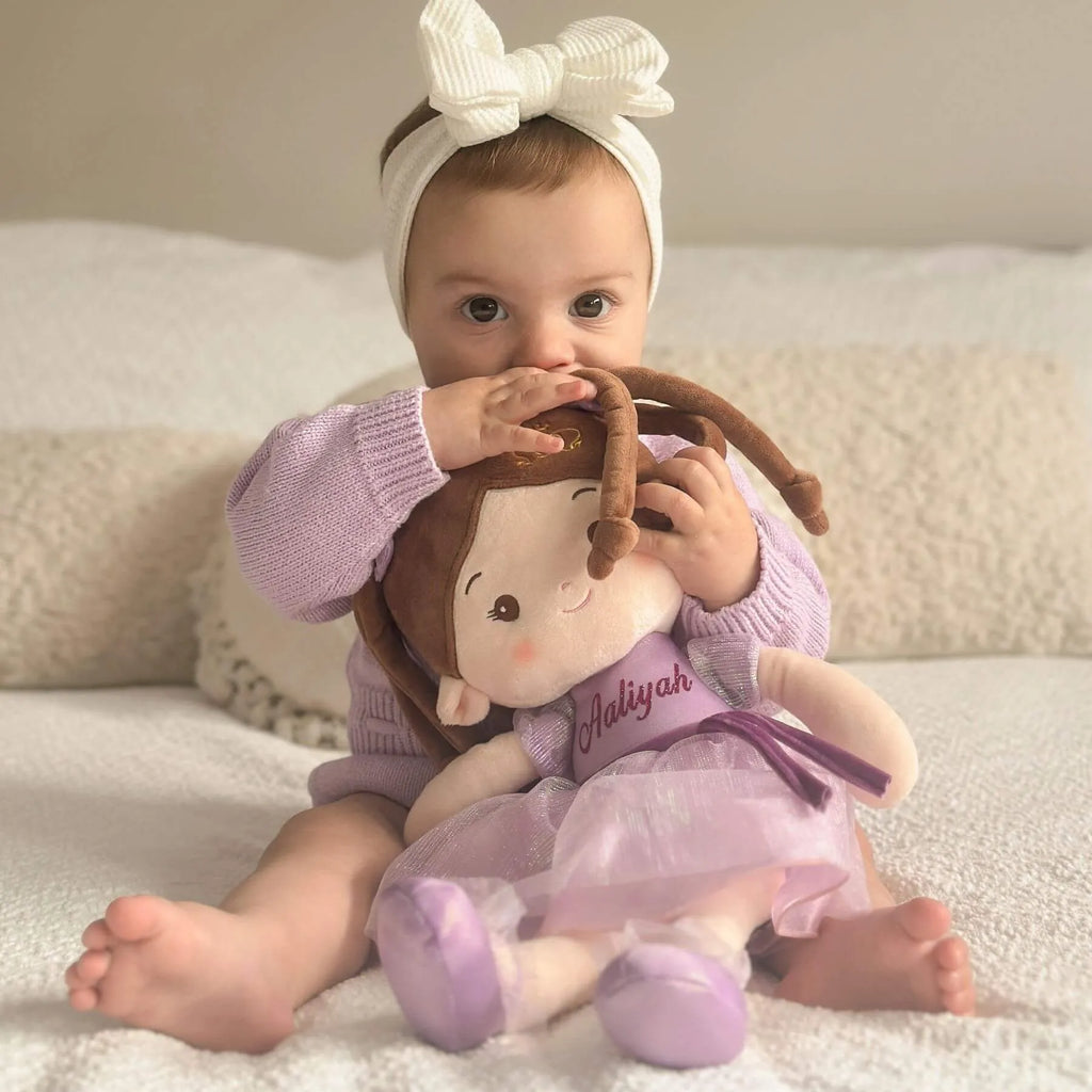 Personalized Princess Coral - Violet - Small Size Doll For Display