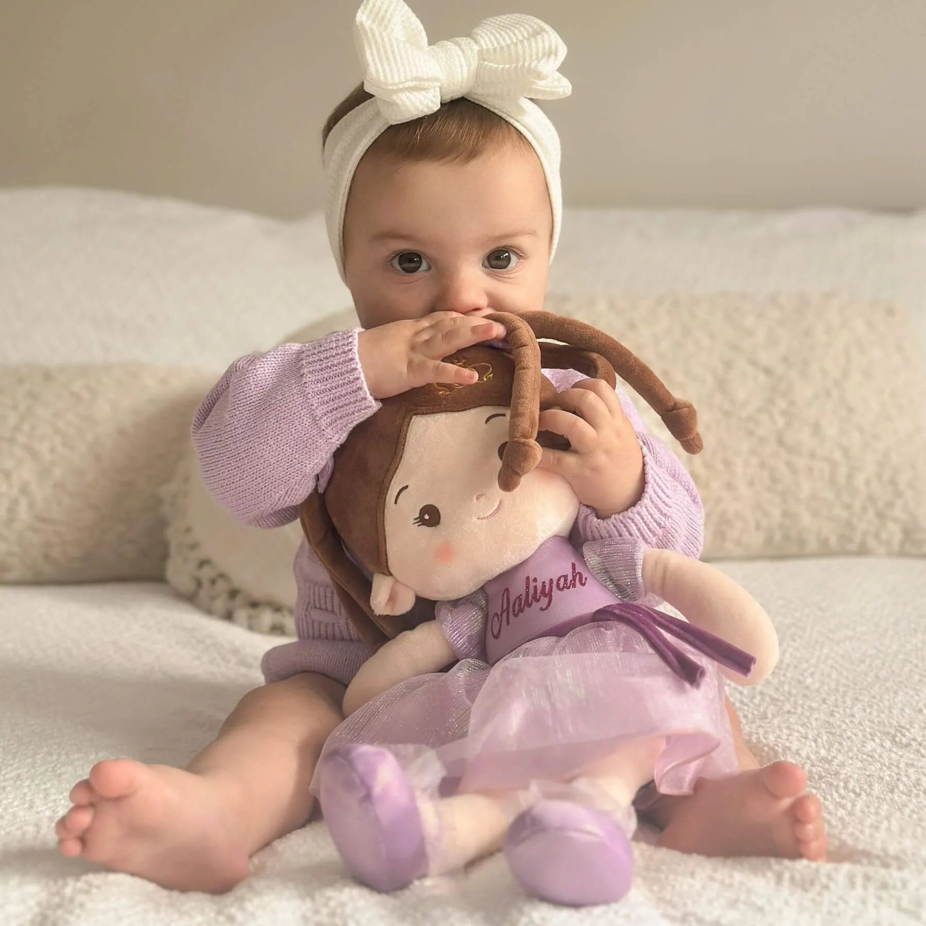 Personalized Princess Coral - Violet - Small Size Doll For Display