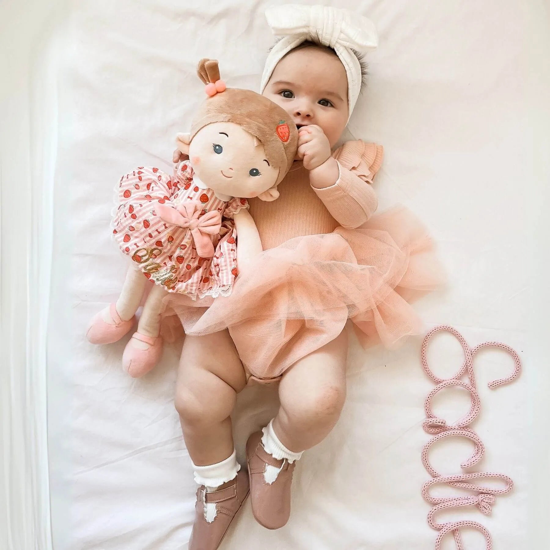 Personalized Strawberry Girl - Pink - Playroom Ready Doll For Gifting