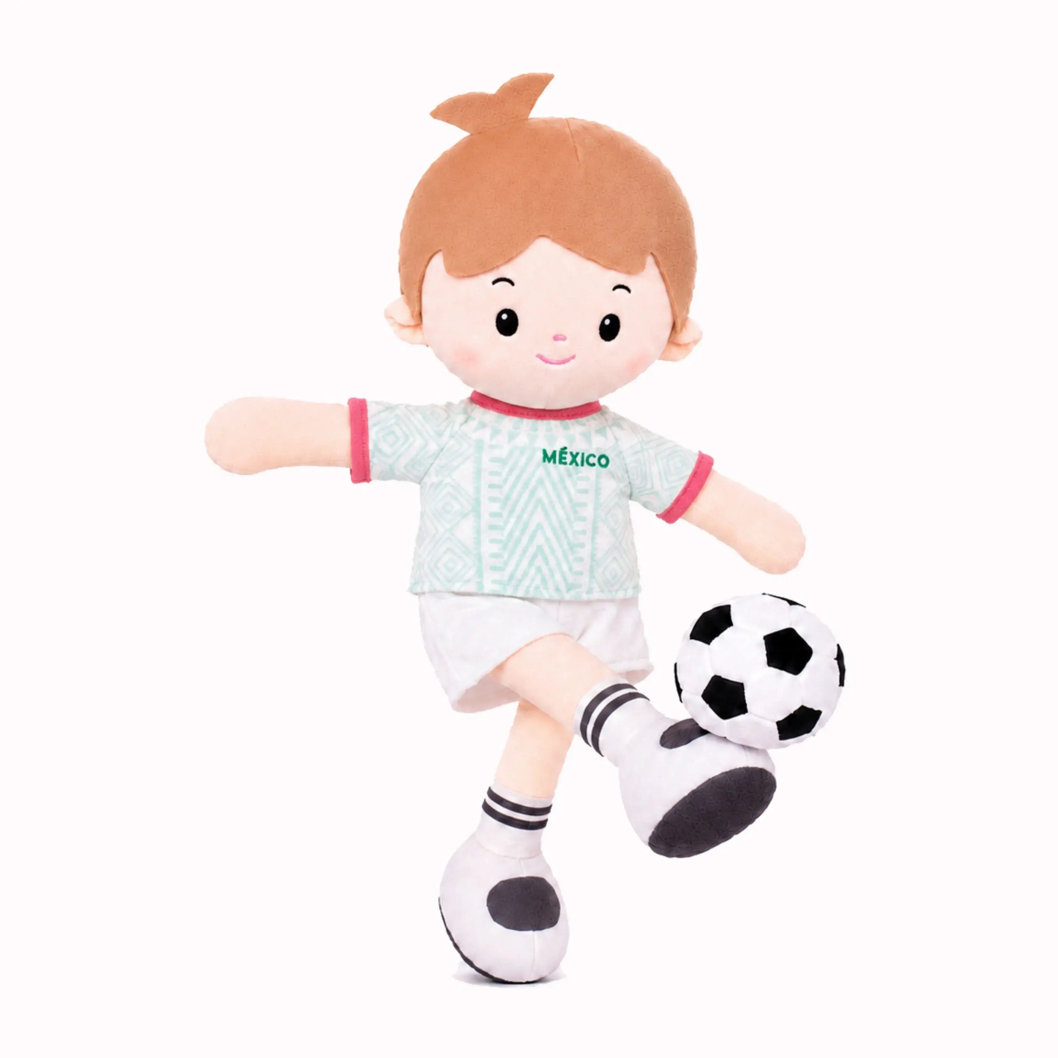 Personalized Soccer Boy - MEX (2 Skin Tones) - Stylish Doll Style Set