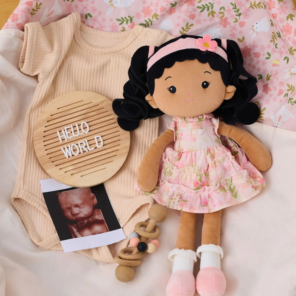 Leyadoll Soft Plush Personalized Leya Doll, My First Baby Doll - Cozy Doll For Display