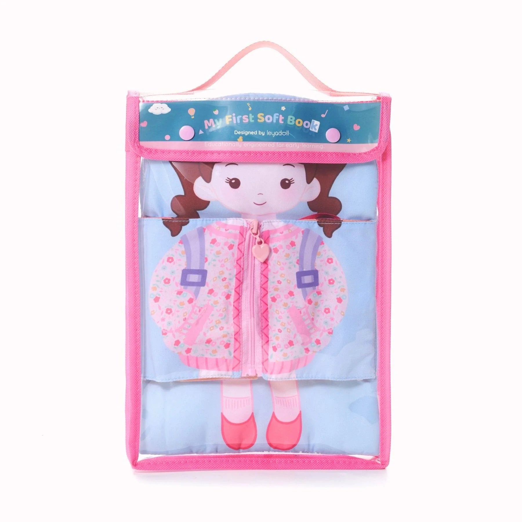 Molly Knows How To Wear - Personalized Montessori Soft Book - Large Size Doll Outfit Set