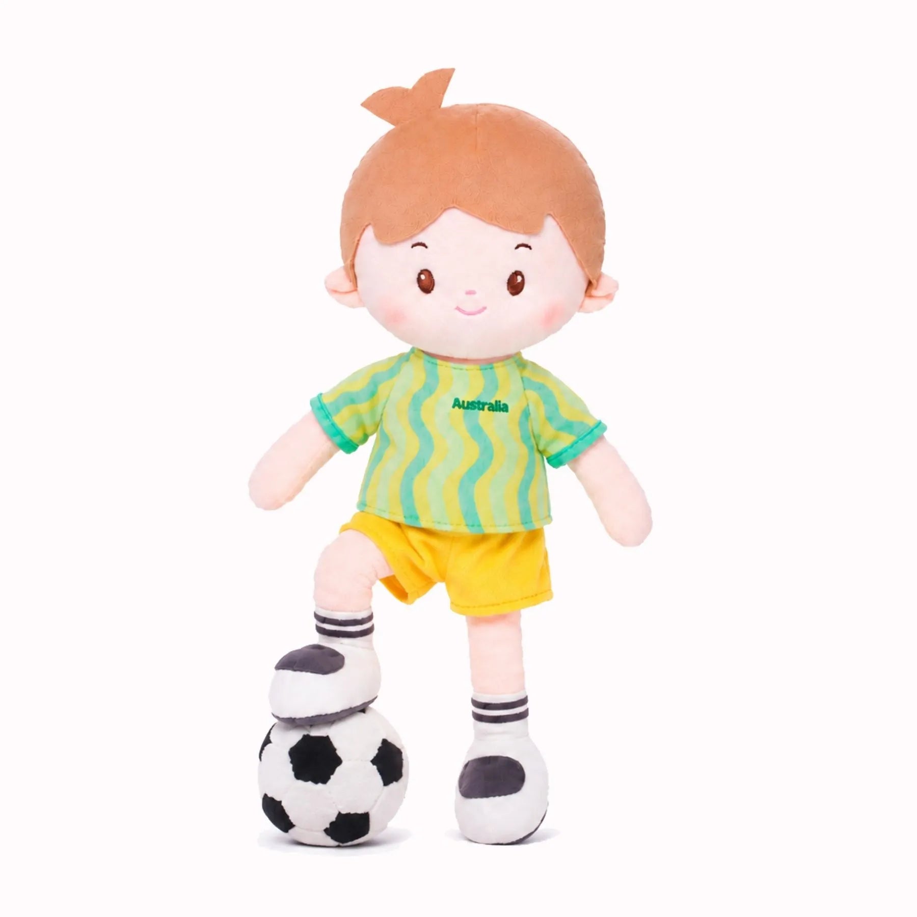 Personalized Soccer Boy - AUS (2 Skin Tones) - Lovely Dress Up Doll