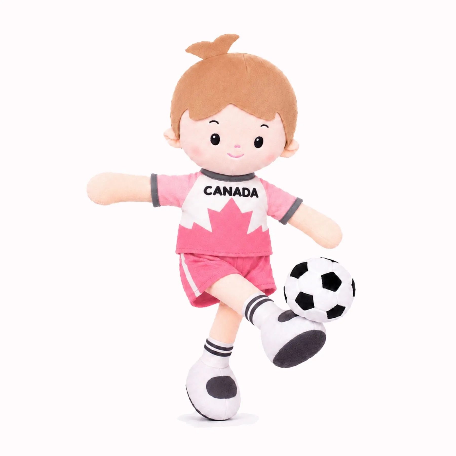 Personalized Soccer Boy - CAN (2 Skin Tones) - Stylish Doll Accessory Set