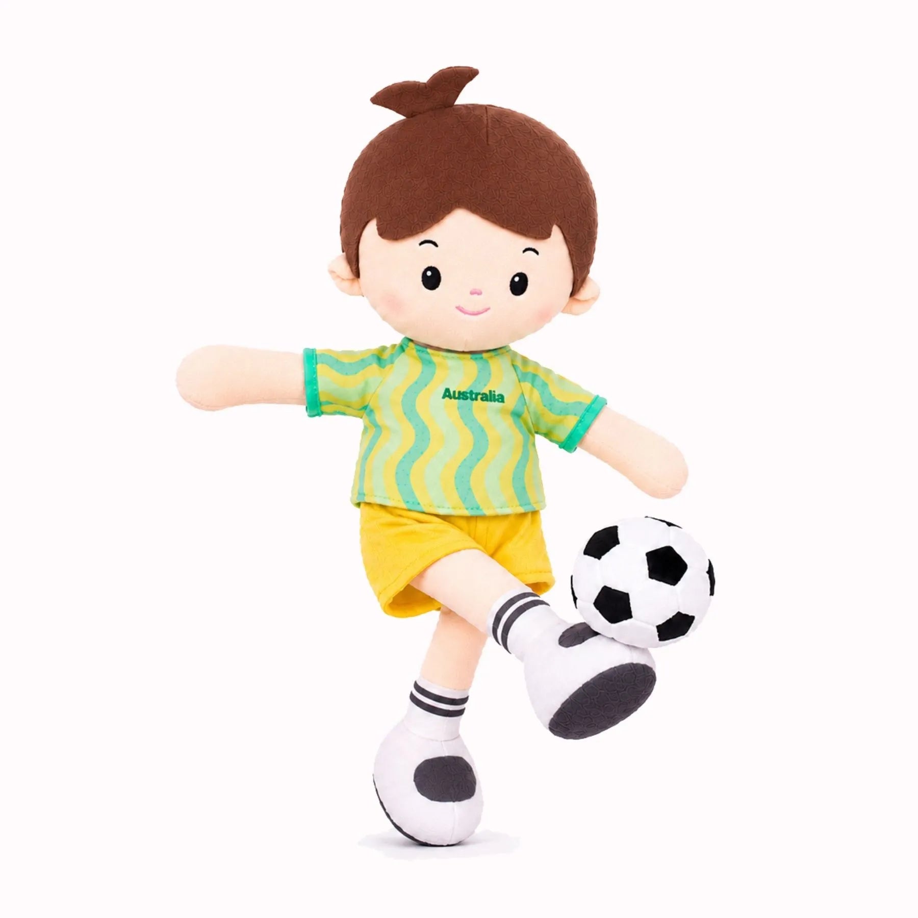 Personalized Soccer Boy - AUS (2 Skin Tones) - Lovely Dress Up Doll