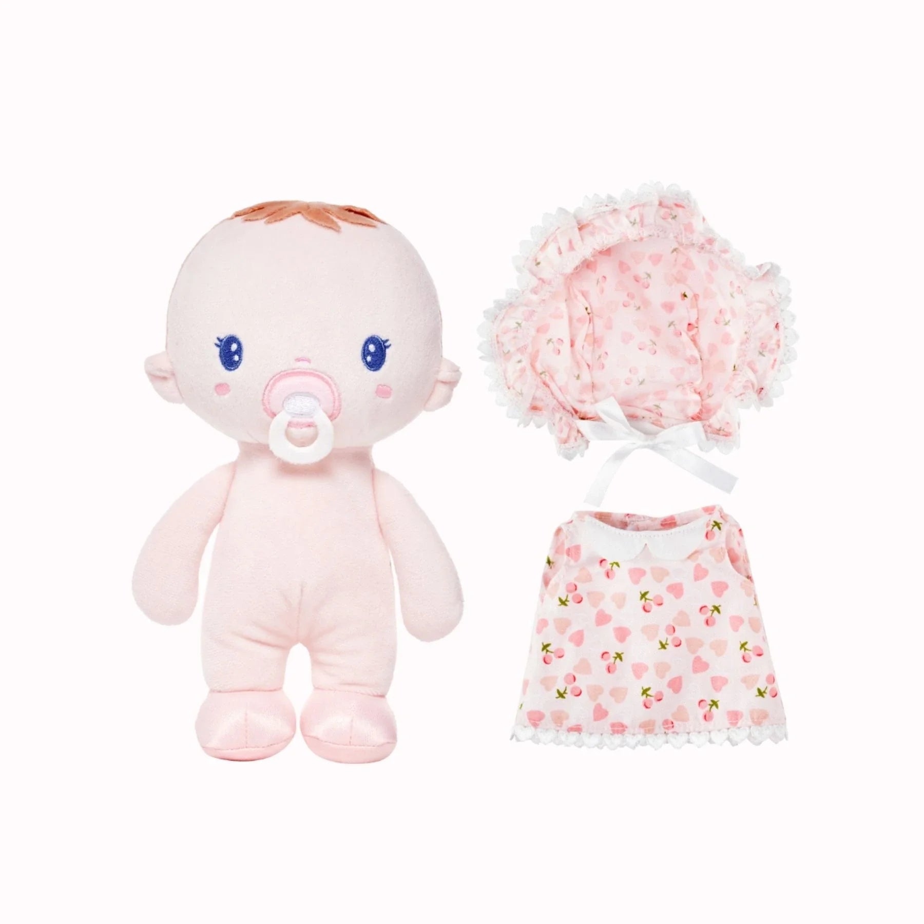Personalized Cherry Baby Girl - Playroom Ready Doll Outfit Set