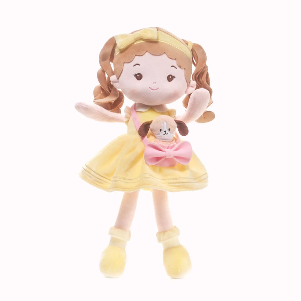 Personalized Sunny Girl & Her Pet - Display Ready Doll For Display
