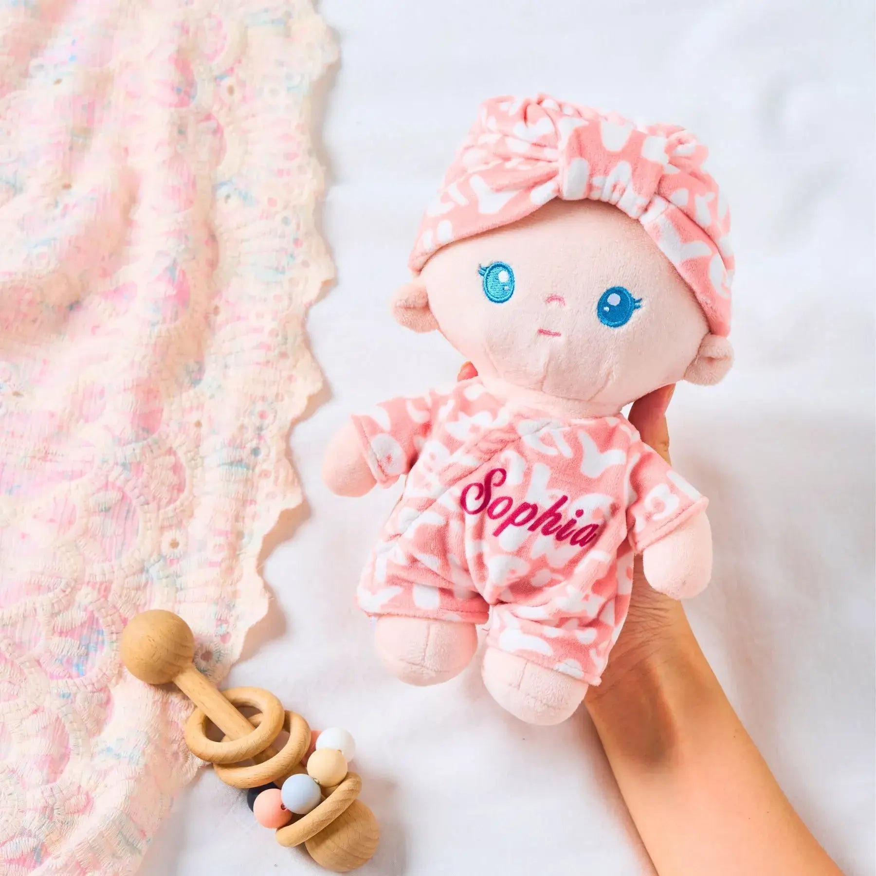 Personalized Lulu Baby Girl - Gentle Doll With Accessories
