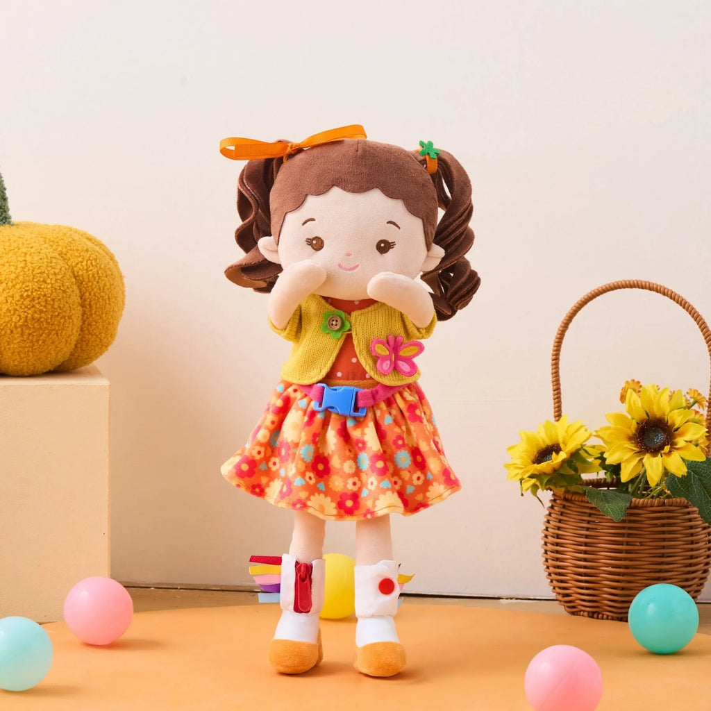 Personalized Flora Girl - Montessori Doll - Boutique Style Doll Collection