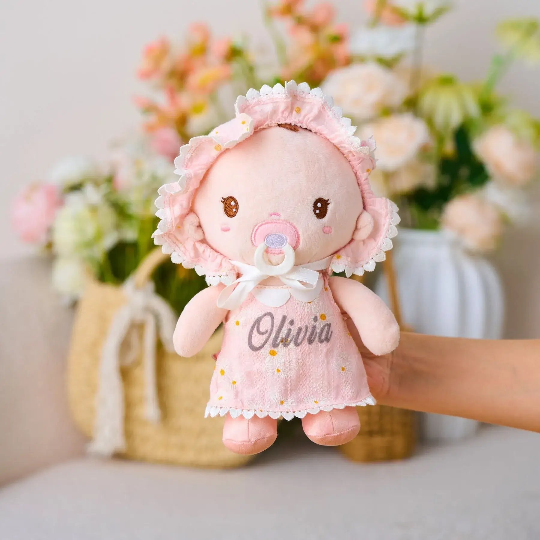 Personalized Daisy Baby Girl - Adorable Doll Gift Set