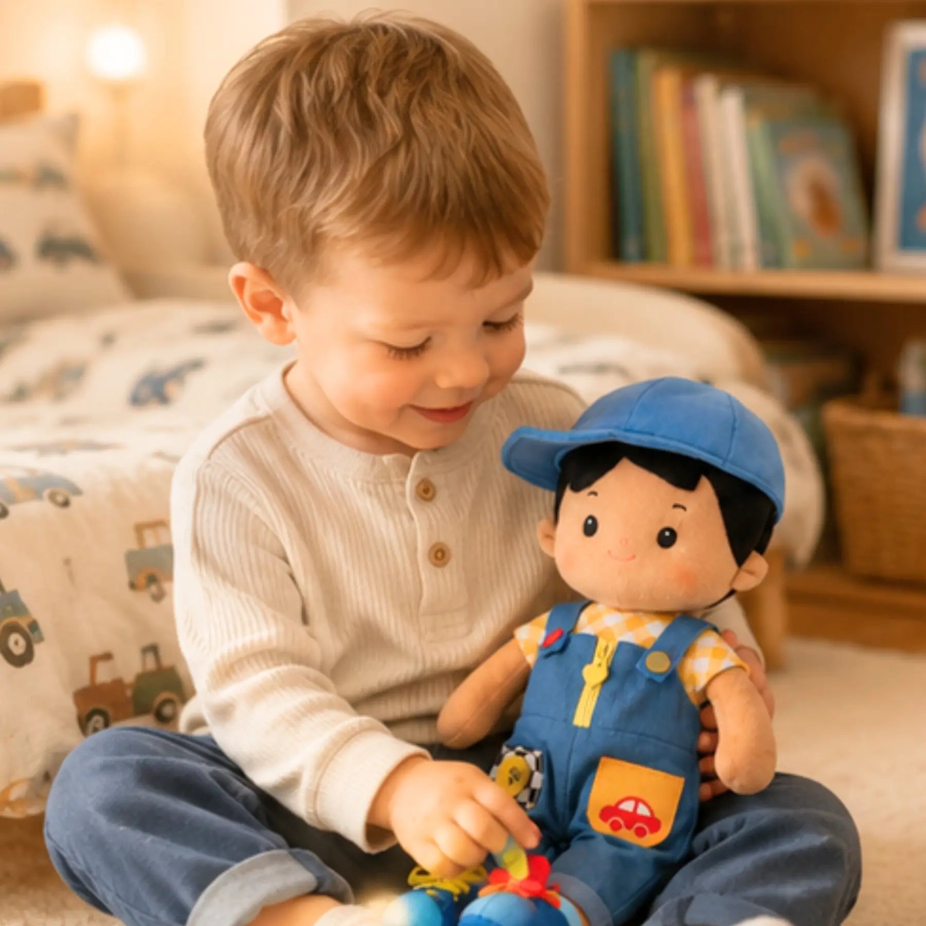 Personalized Crayon Miles - Montessori Doll - Gentle Doll Clothes Set