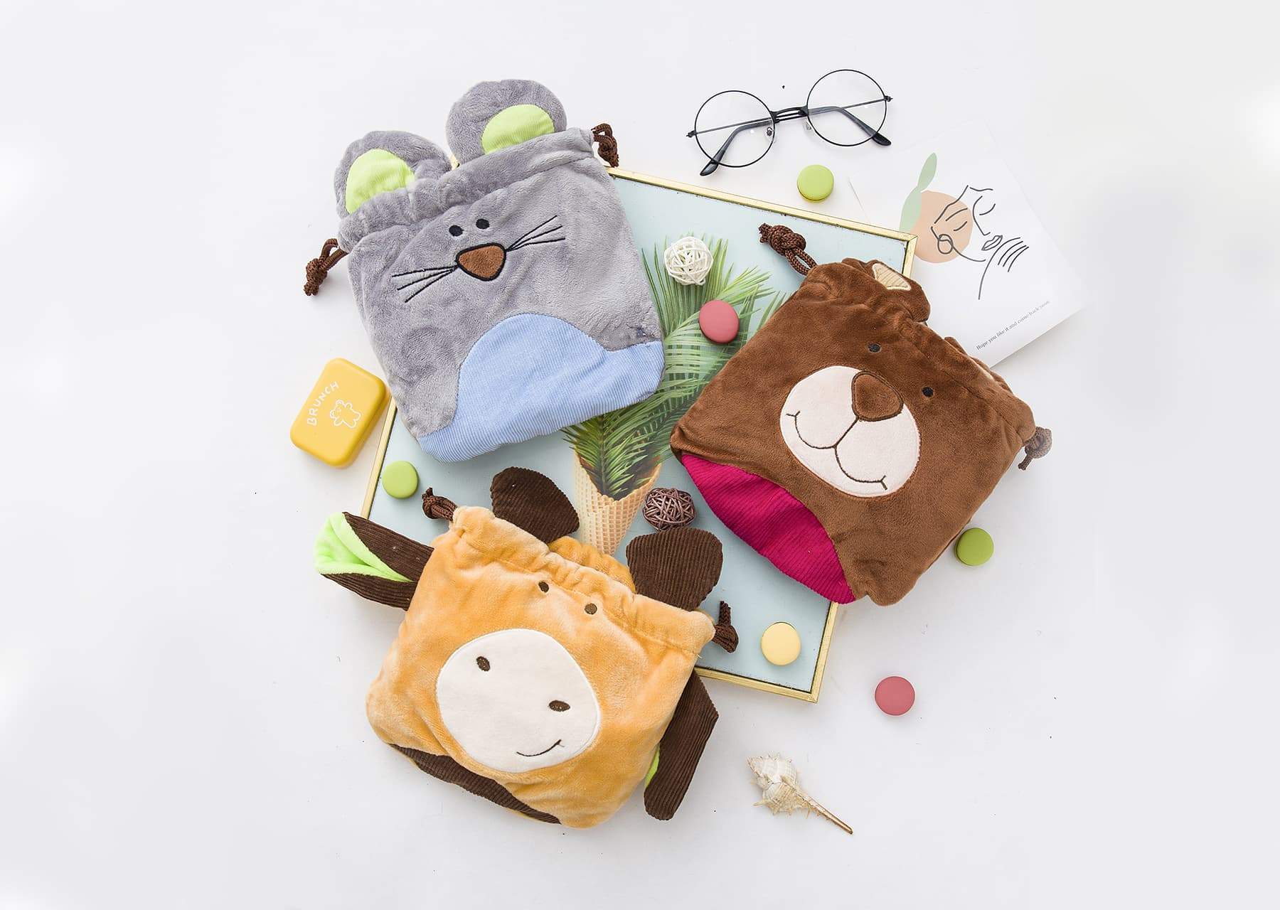 Leyadoll - Animal Drawstring Bag - Collector Friendly Doll With Outfit