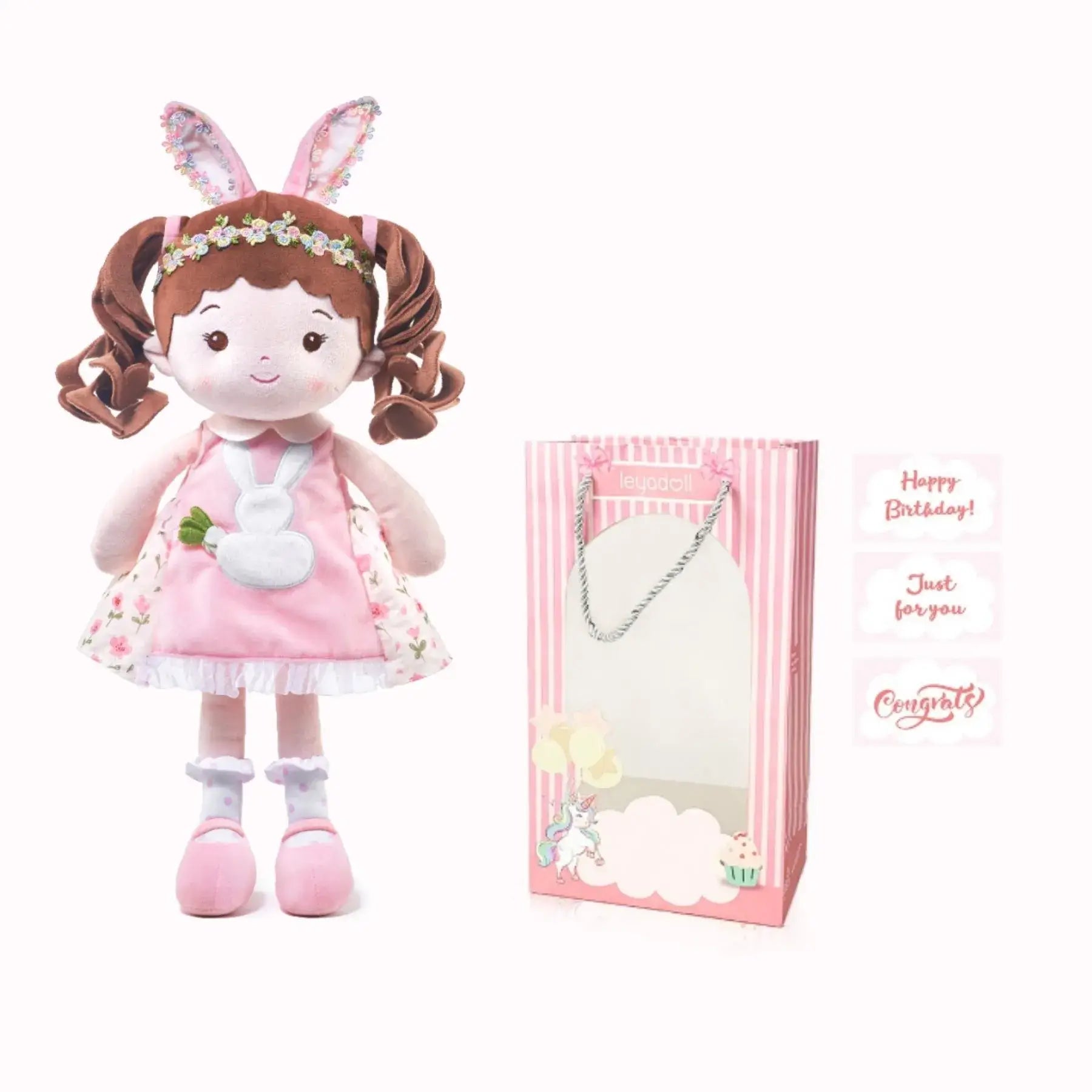 Personalized Bunny Girl - Cozy Dress Up Doll