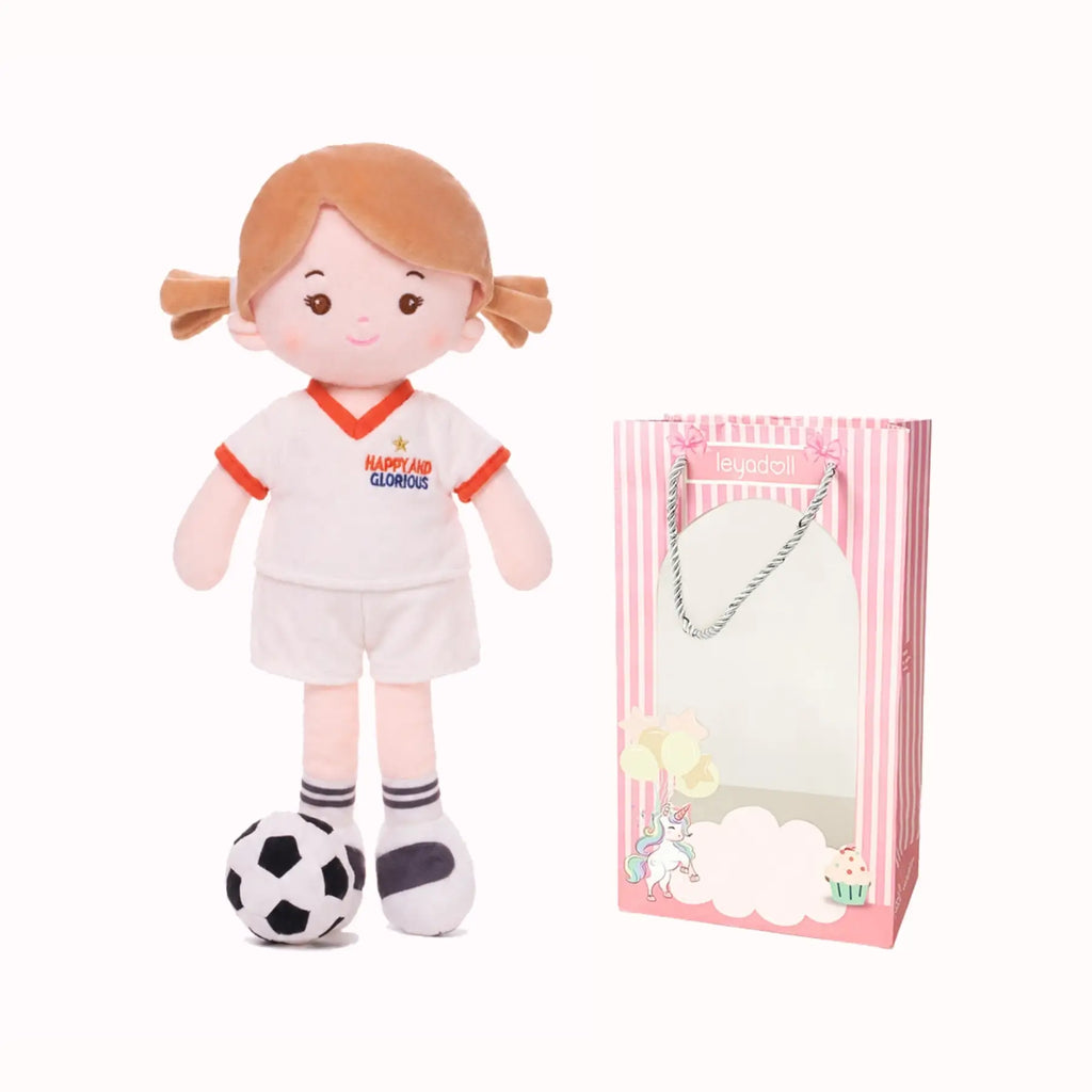 Personalized Soccer Girl - ENG (2 Skin Tones) - Sweet Doll For Collectors
