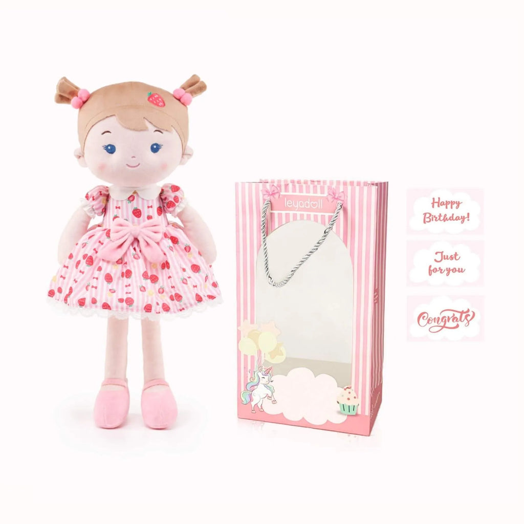 Personalized Strawberry Girl - Pink - Playroom Ready Doll For Gifting