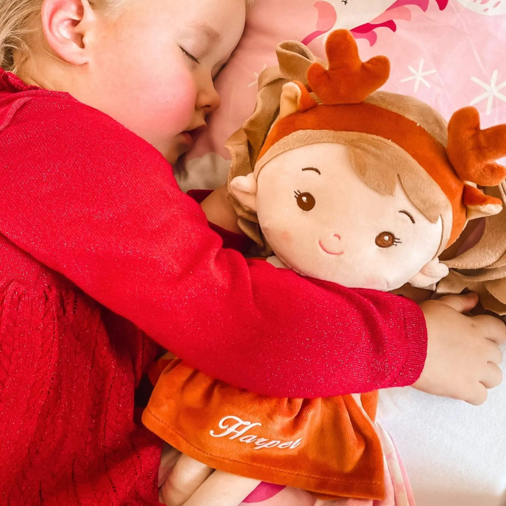 Personalized Reindeer Girl - Charming Doll Clothes Set