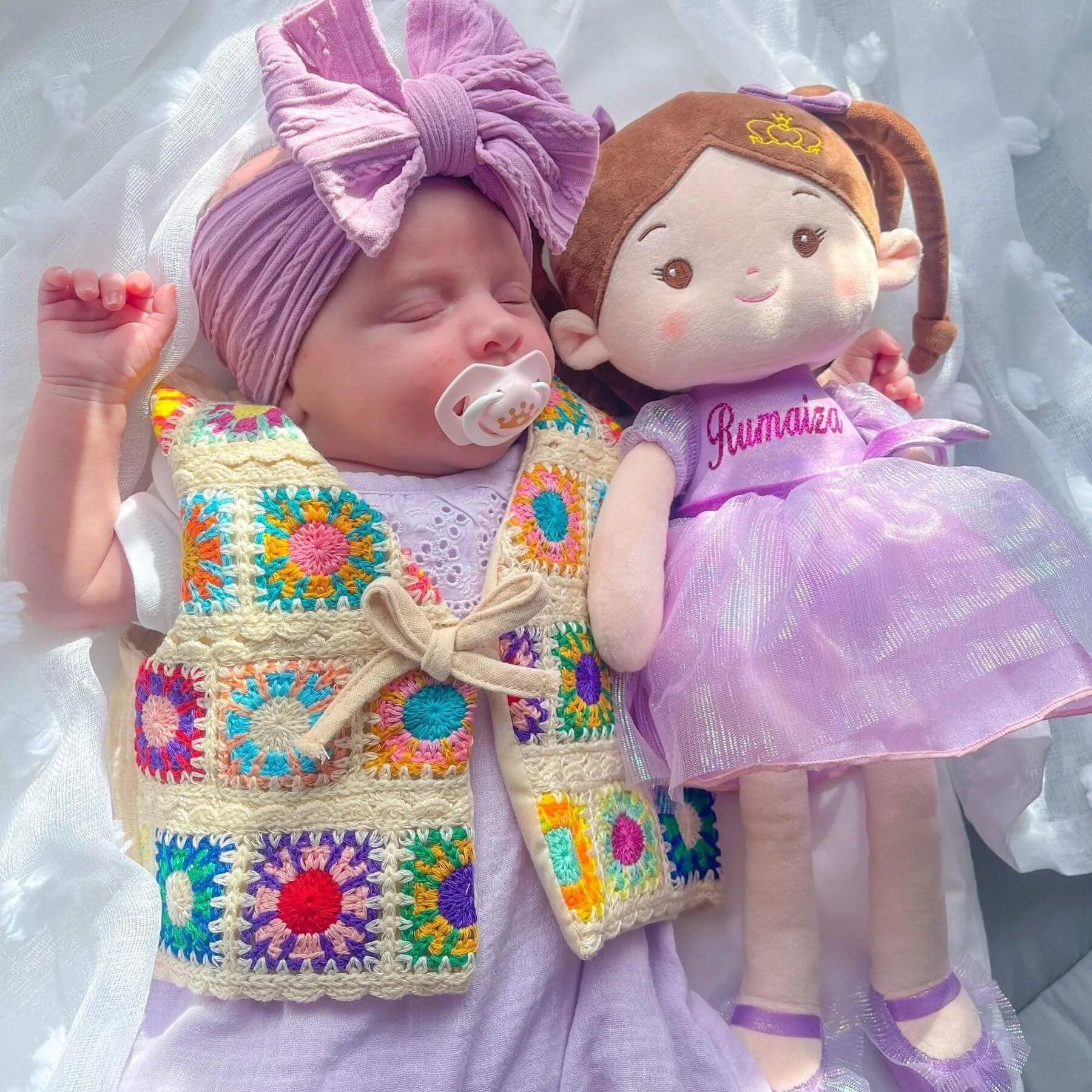 Personalized Princess Coral - Violet - Small Size Doll For Display