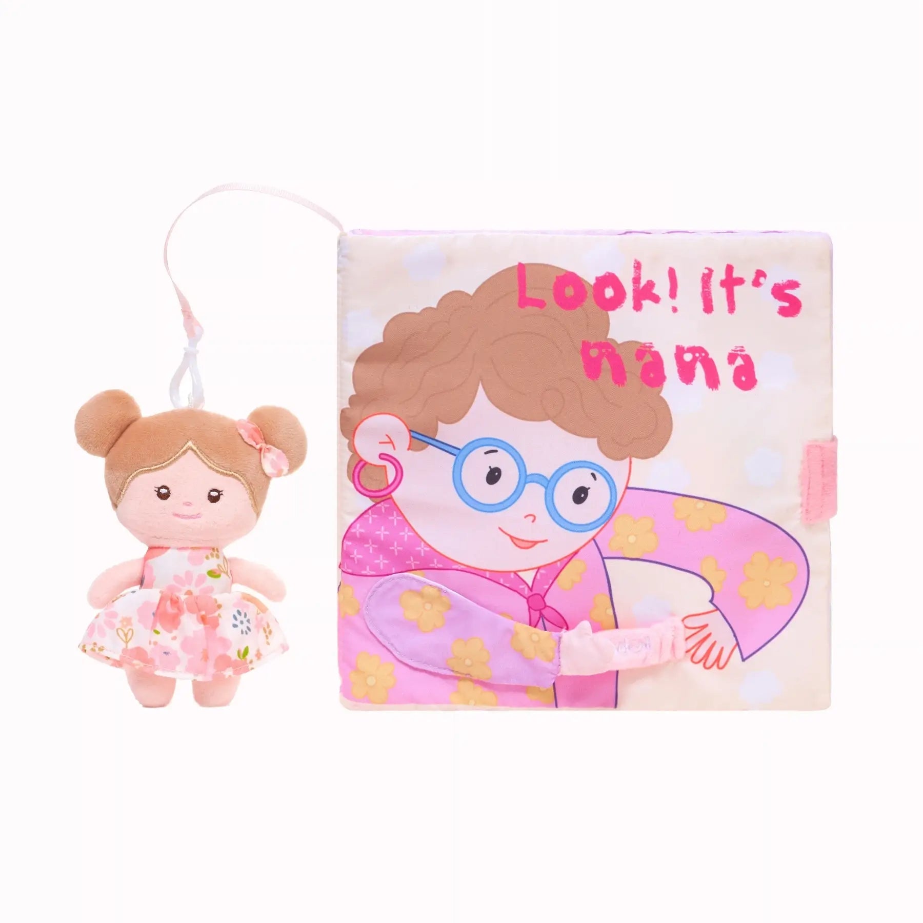 Look! It's Nana - Personalized Montessori Soft Book - Lovely Baby Doll