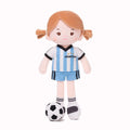 Personalized Soccer Girl - ARG (2 Skin Tones) - Classic Doll Clothes Set