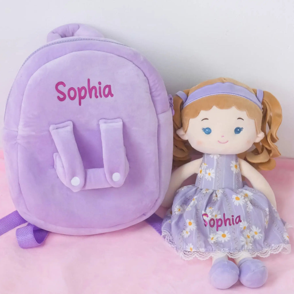Personalized Doll Backpack - Stylish Plush Doll