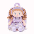 Personalized Daisy Girl Doll Backpack - Purple - Pretty Doll Accessory Set