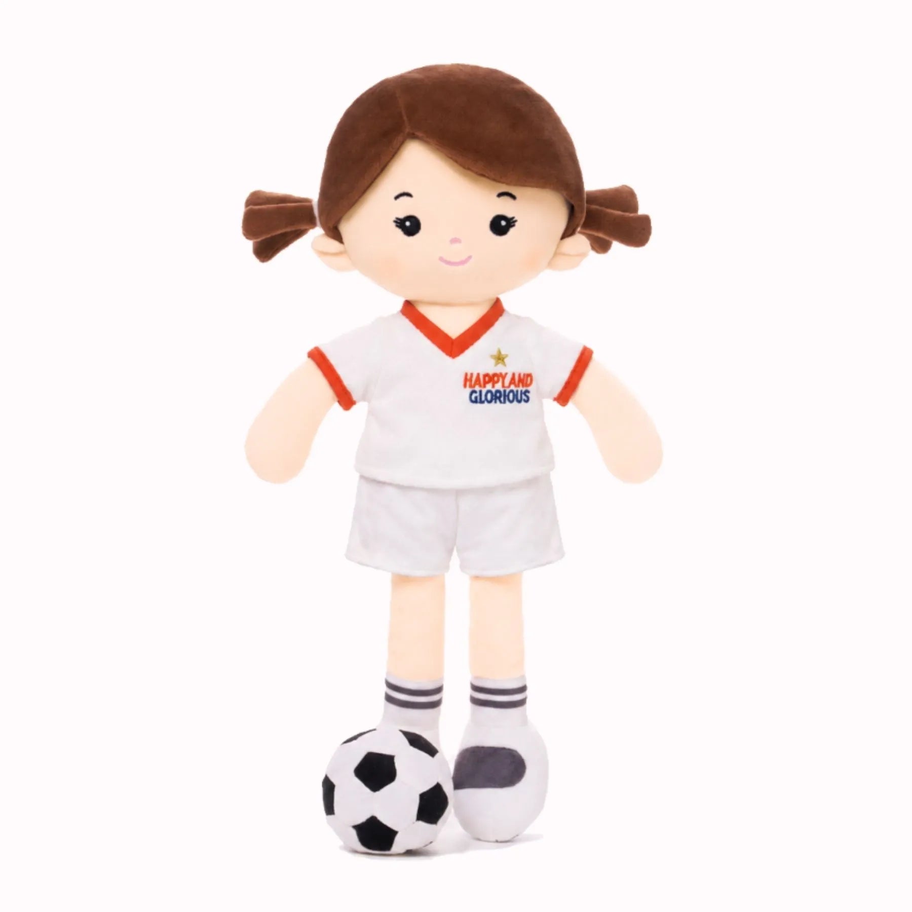 Personalized Soccer Girl - ENG (2 Skin Tones) - Sweet Doll For Collectors