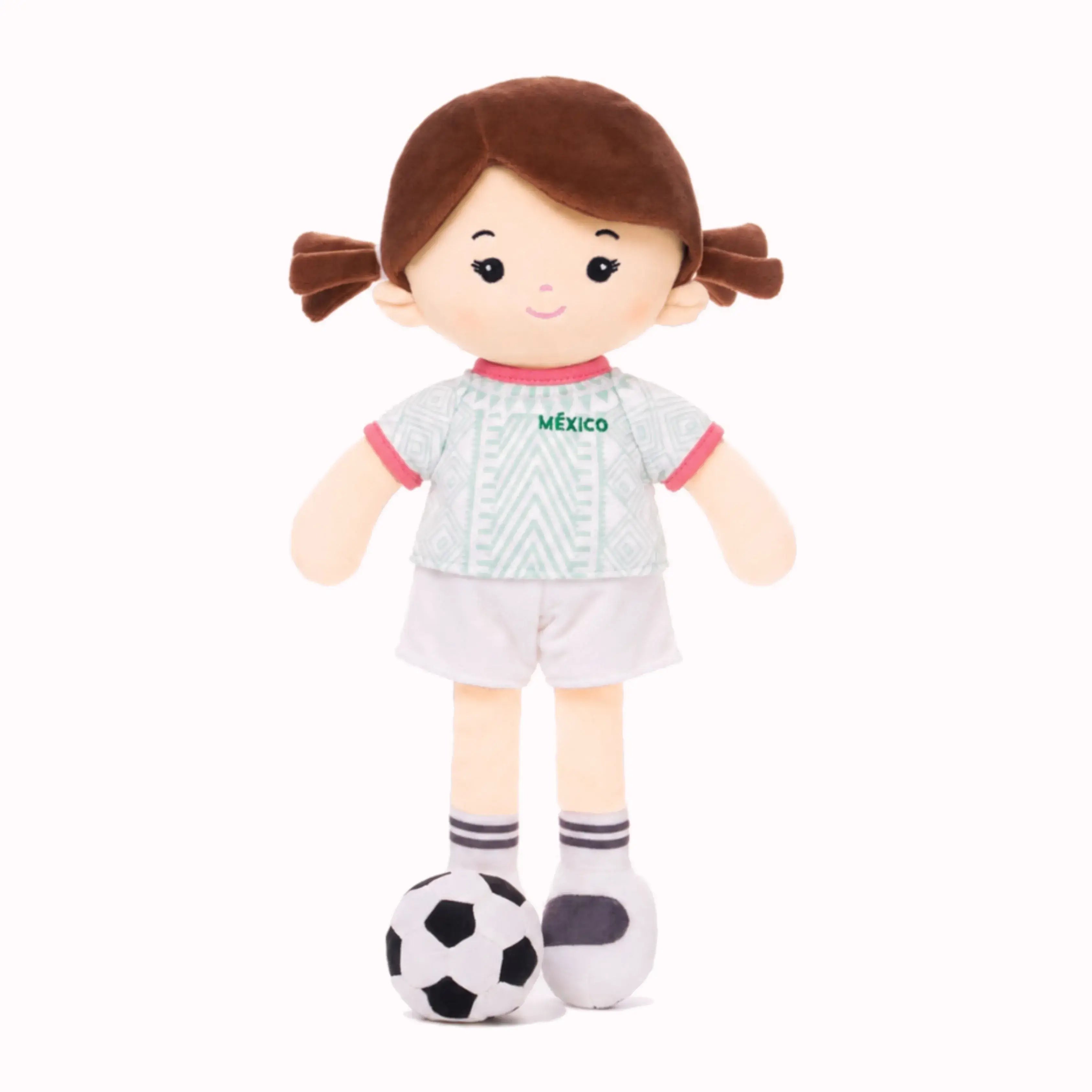 Personalized Soccer Girl - MEX (2 Skin Tones) - Cute Doll Starter Set