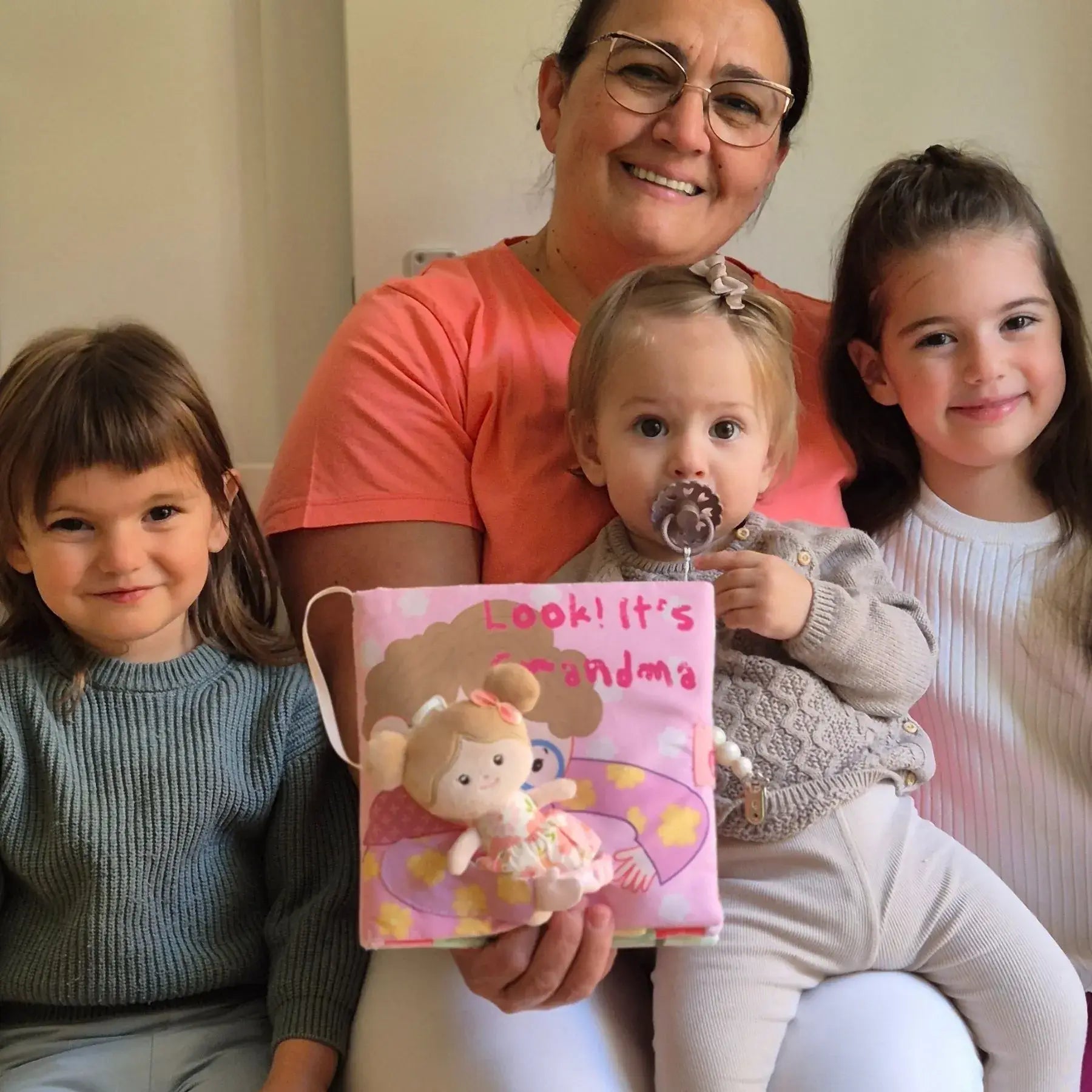 Look! It's Nana - Personalized Montessori Soft Book - Lovely Baby Doll