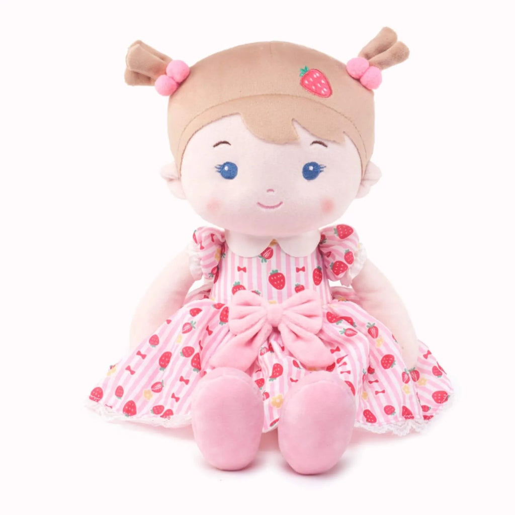 Personalized Strawberry Girl - Pink - Playroom Ready Doll For Gifting