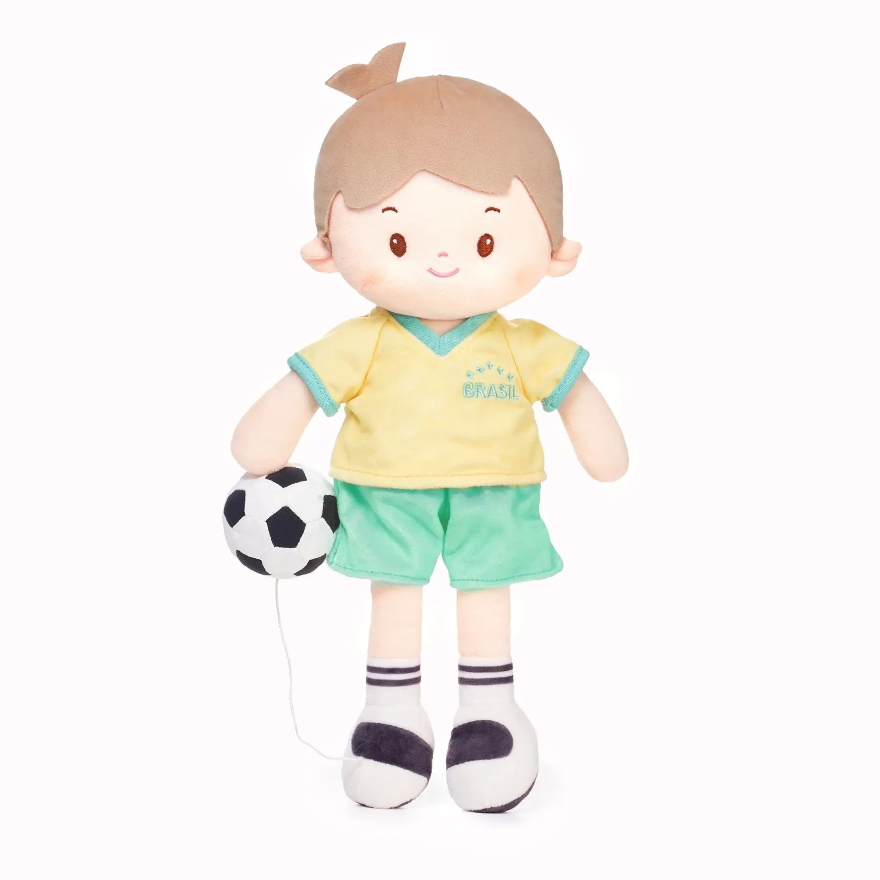 Personalized Soccer Boy - BRA (2 Skin Tones) - Stylish Doll For Gifting