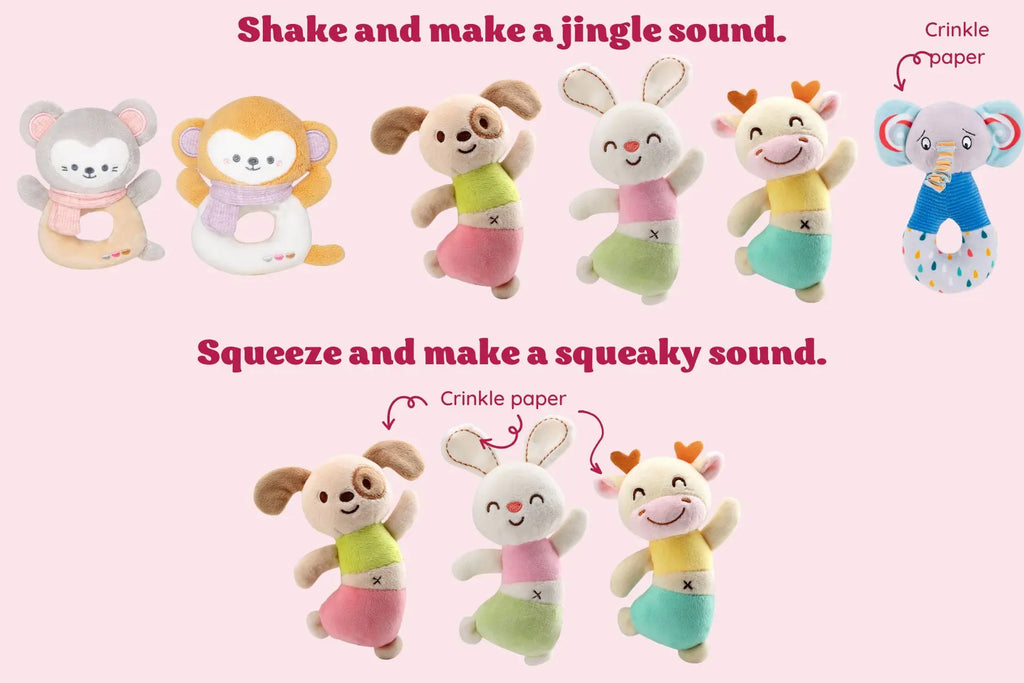 Leyadoll - Soft Baby Rattle Toy - Modern Doll With Accessories