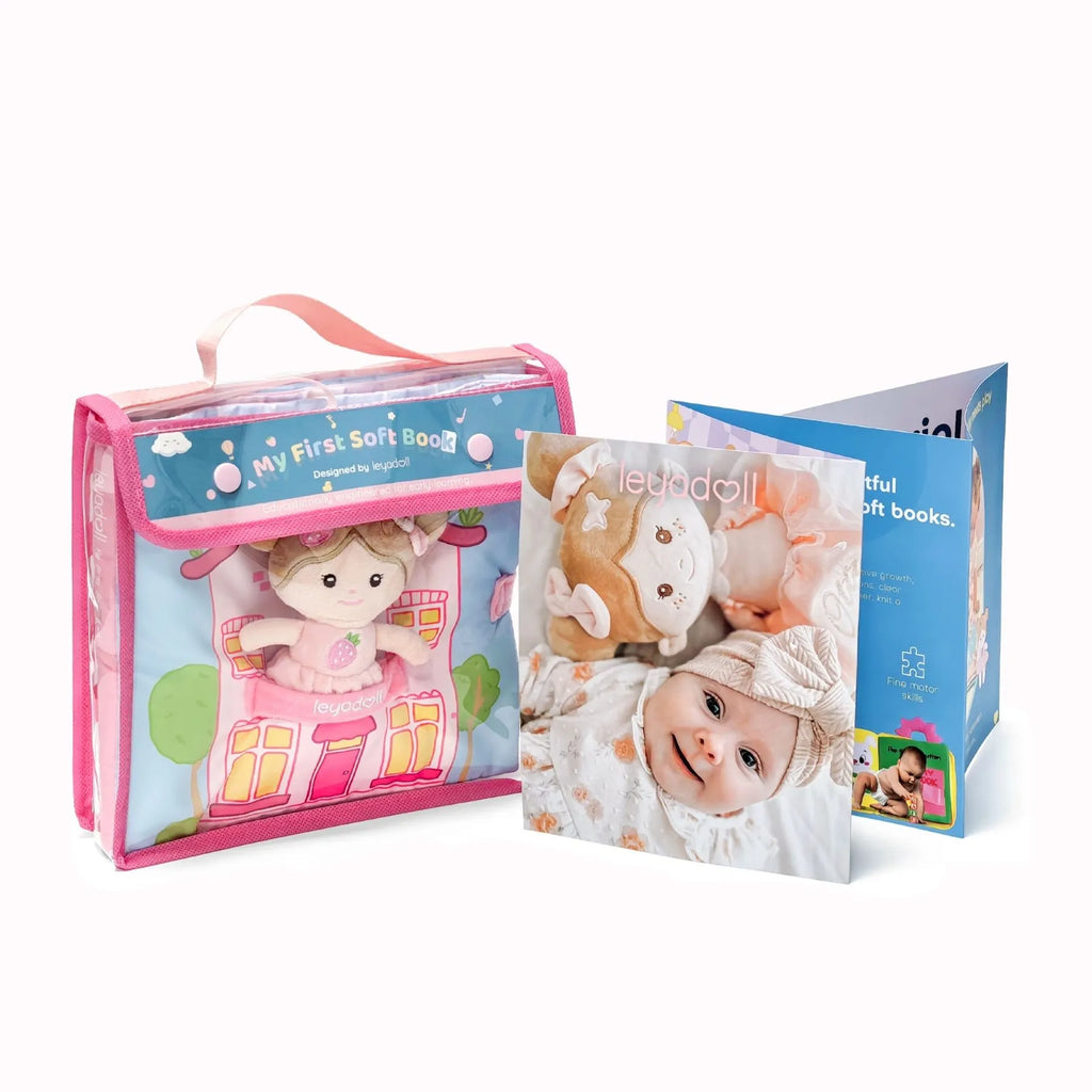 A Berry Special Day -  Personalized Montessori Soft Book - Adorable Doll With Accessories